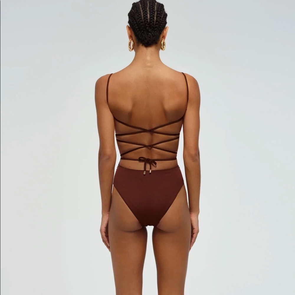 Self Portrait Snake Textured Swimsuit - Picture 3 of 3